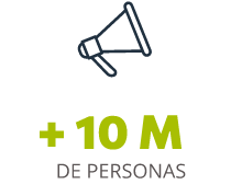 + 10 M de personas